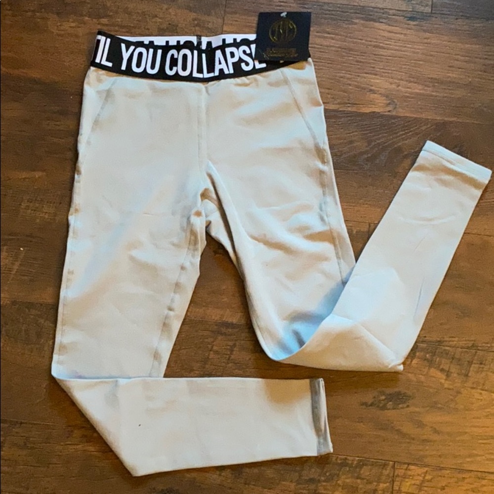 Til You Collapse Grey Leggings